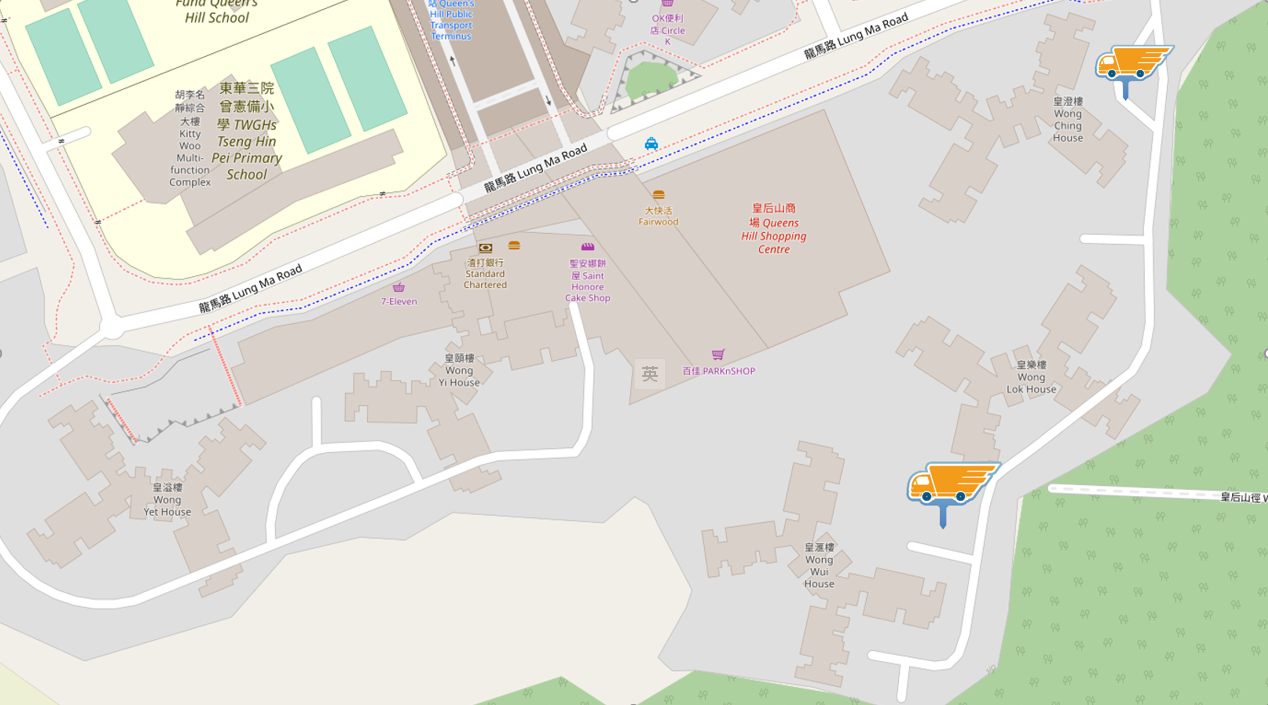 Map of Queens Hill Estate Service Point
